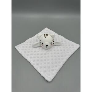 White Tiger Lovey Plush Baby Security Blanket Soft Minky Dot No Tag